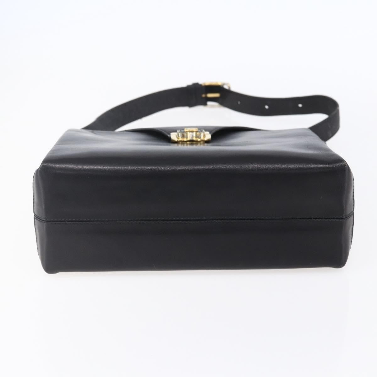Celine Vintage Leather Black Leather Shoulder Bag Bag (Pre-Owned)