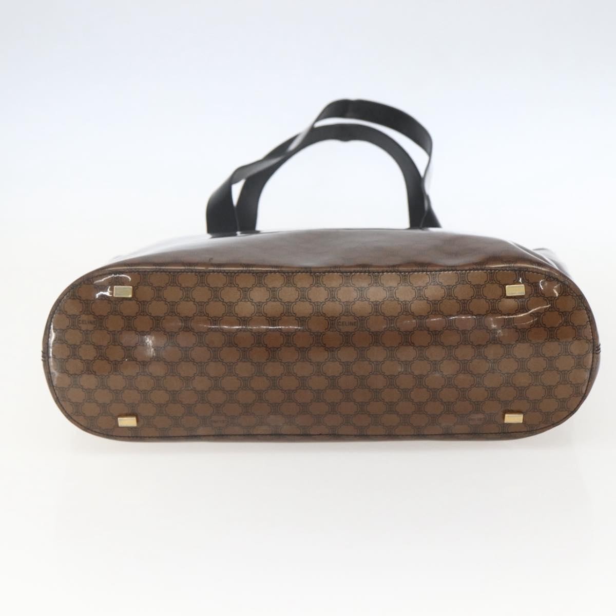 Celine Vintage Macadam Macadam Canvas  Vinyl Brown Plastic Shoulder Bag Bag (Pre-Owned)