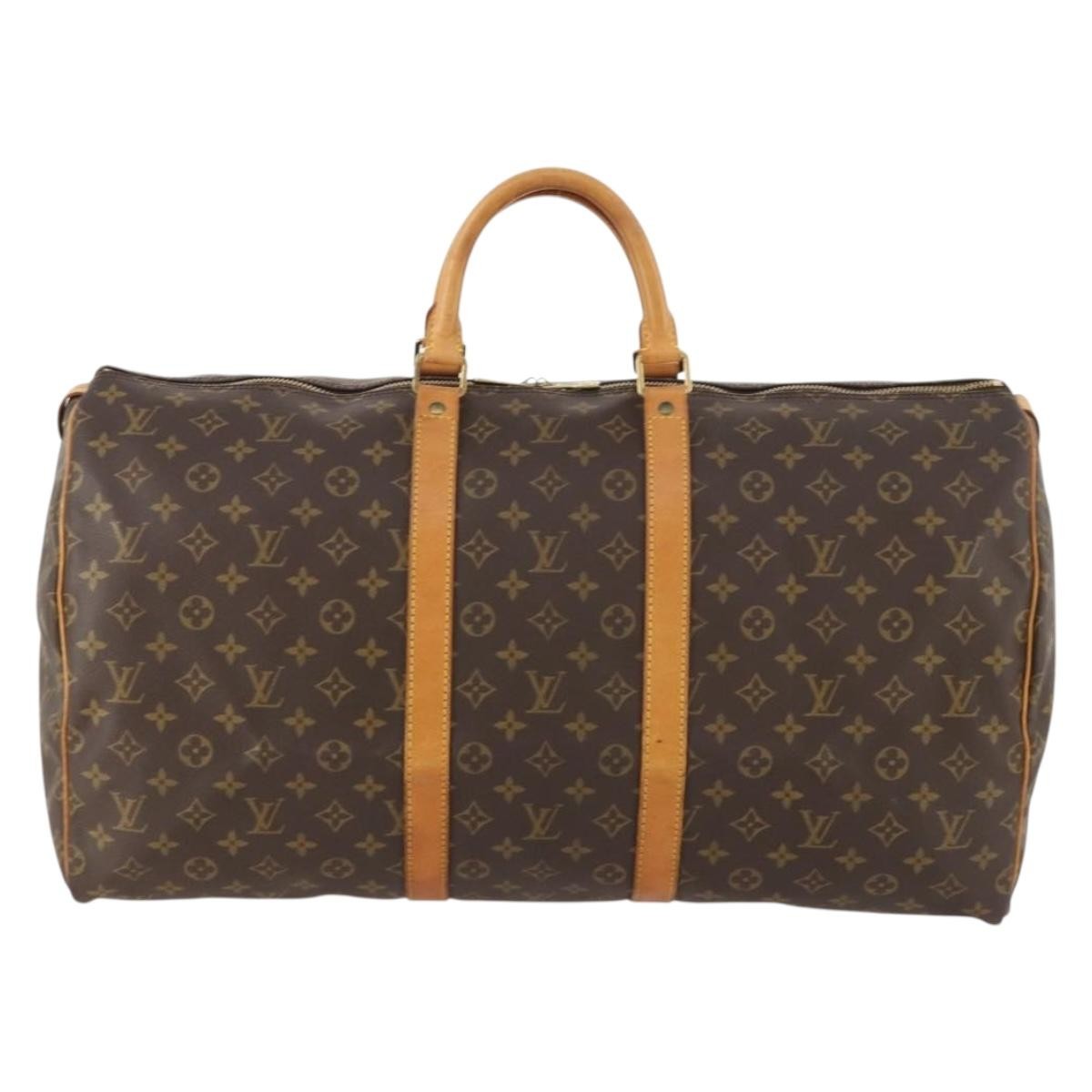 Louis Vuitton Keepall Monogram Canvas Brown Canvas Travel Bag Bag (Pre-Owned)