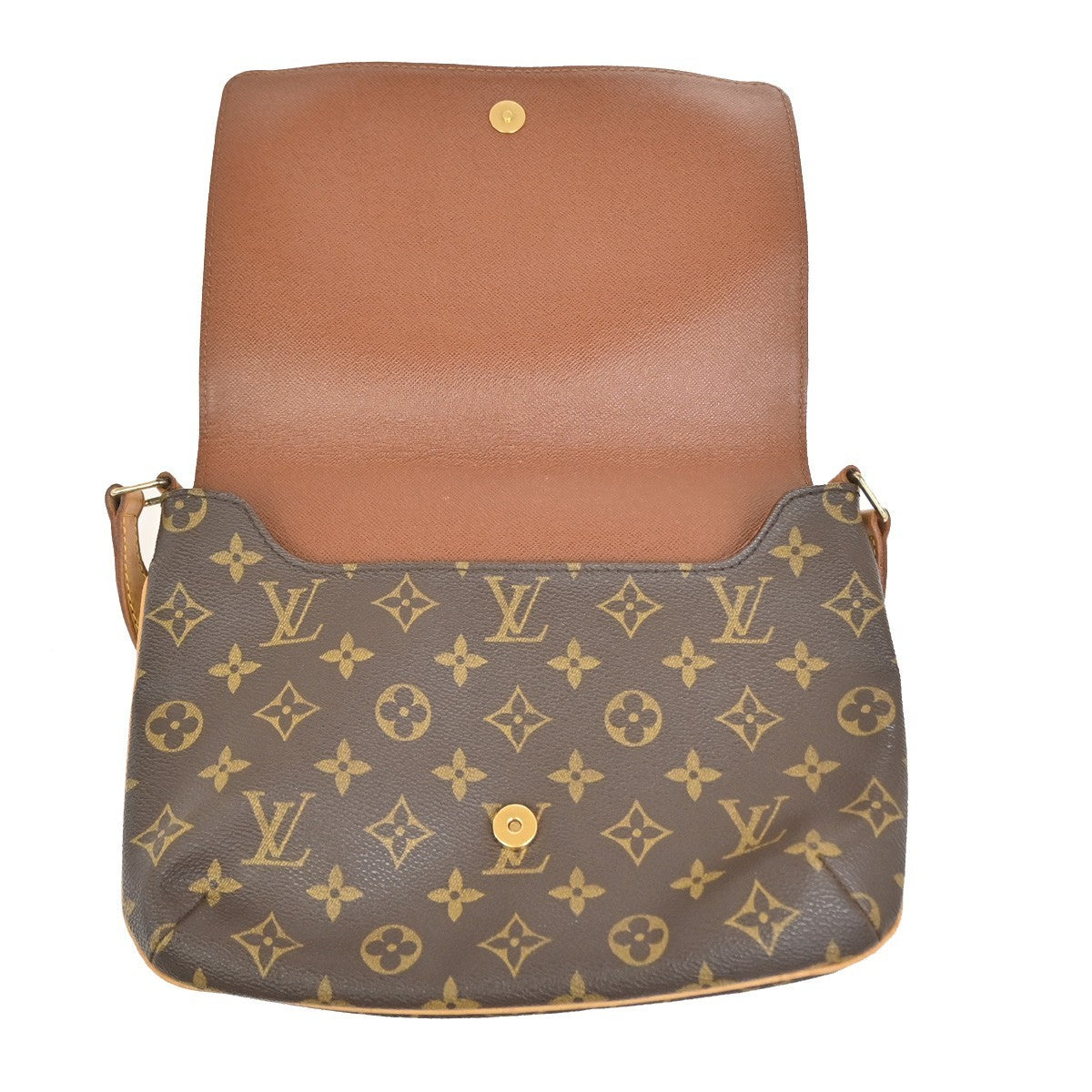 Louis Vuitton Musette Tango Monogram Canvas Brown Canvas Handbag (Pre-Owned)