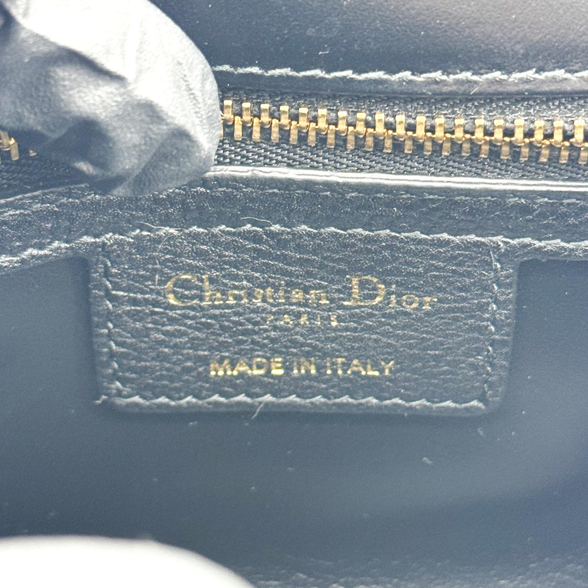 Christian Dior Caro Cannage Quilt Calfskin Black Leather Handbag (Pre-Owned)