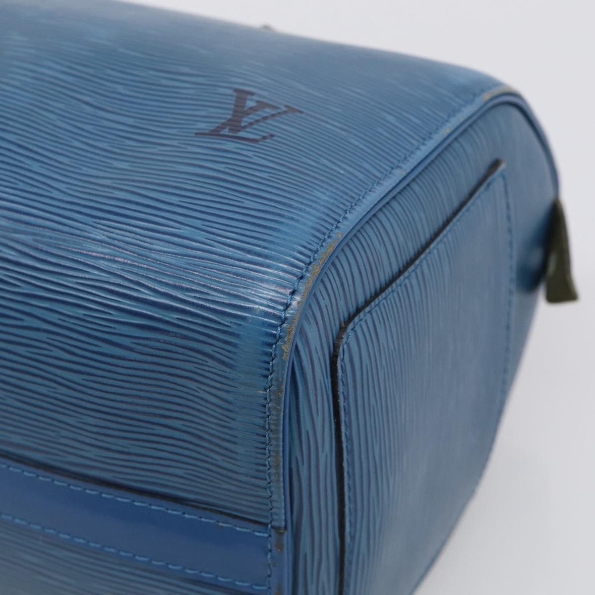 Louis Vuitton Speedy Epi Leather Blue Leather Handbag (Pre-Owned)