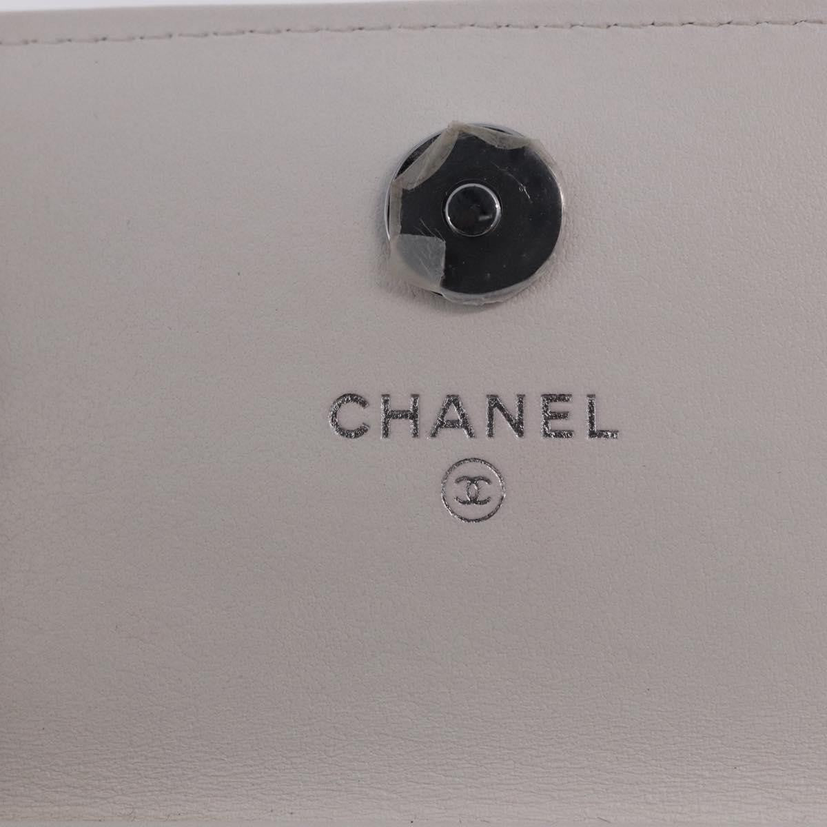 Chanel 19 Flap Coin Purse Belt Quilted Lambskin White Leather Clutche & Pouche Bag (Pre-Owned)