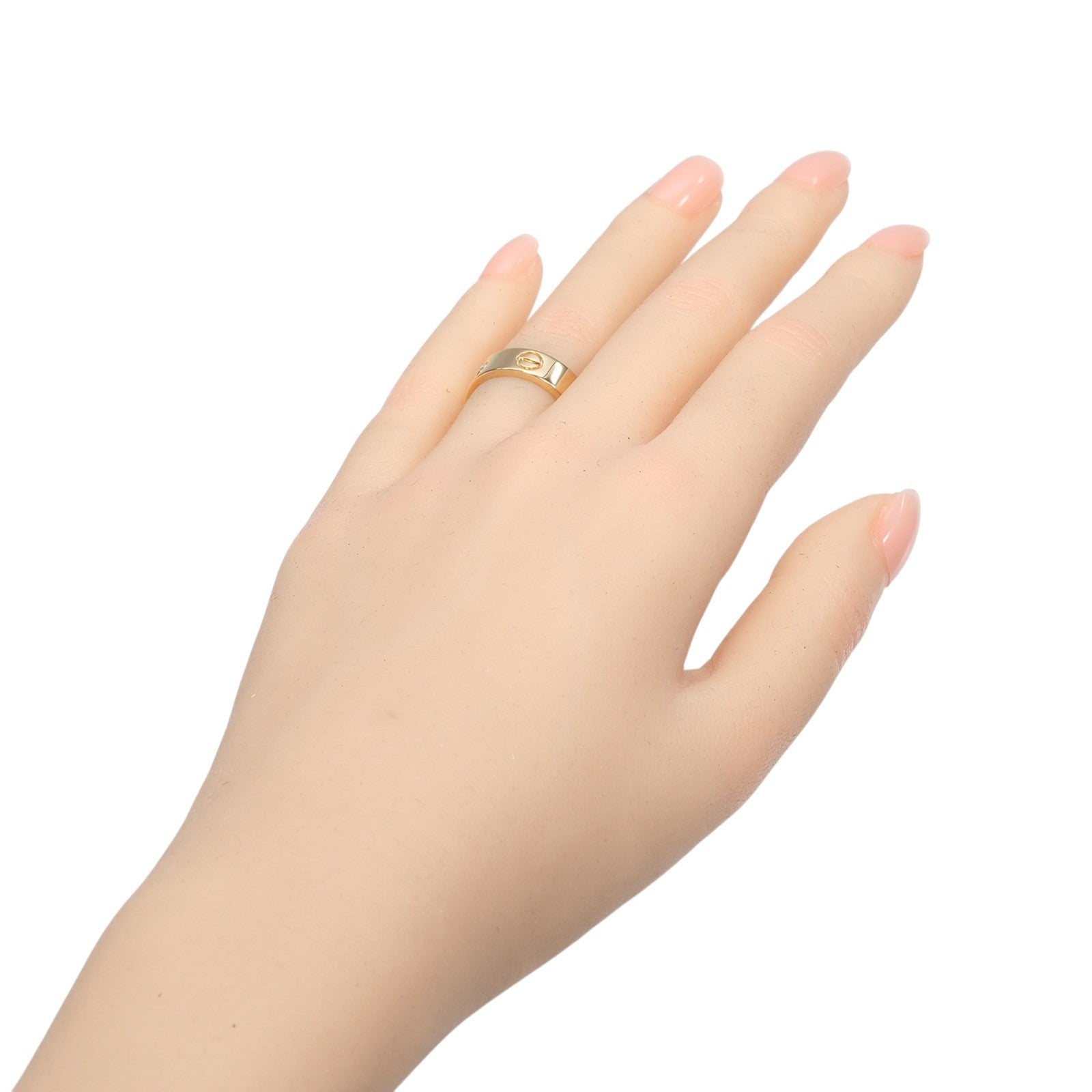 Cartier Love 3 Diamonds Band 18K Yellow Gold With Diamonds Gold Yellow_Gold Ring Jewelry (Pre-Owned)