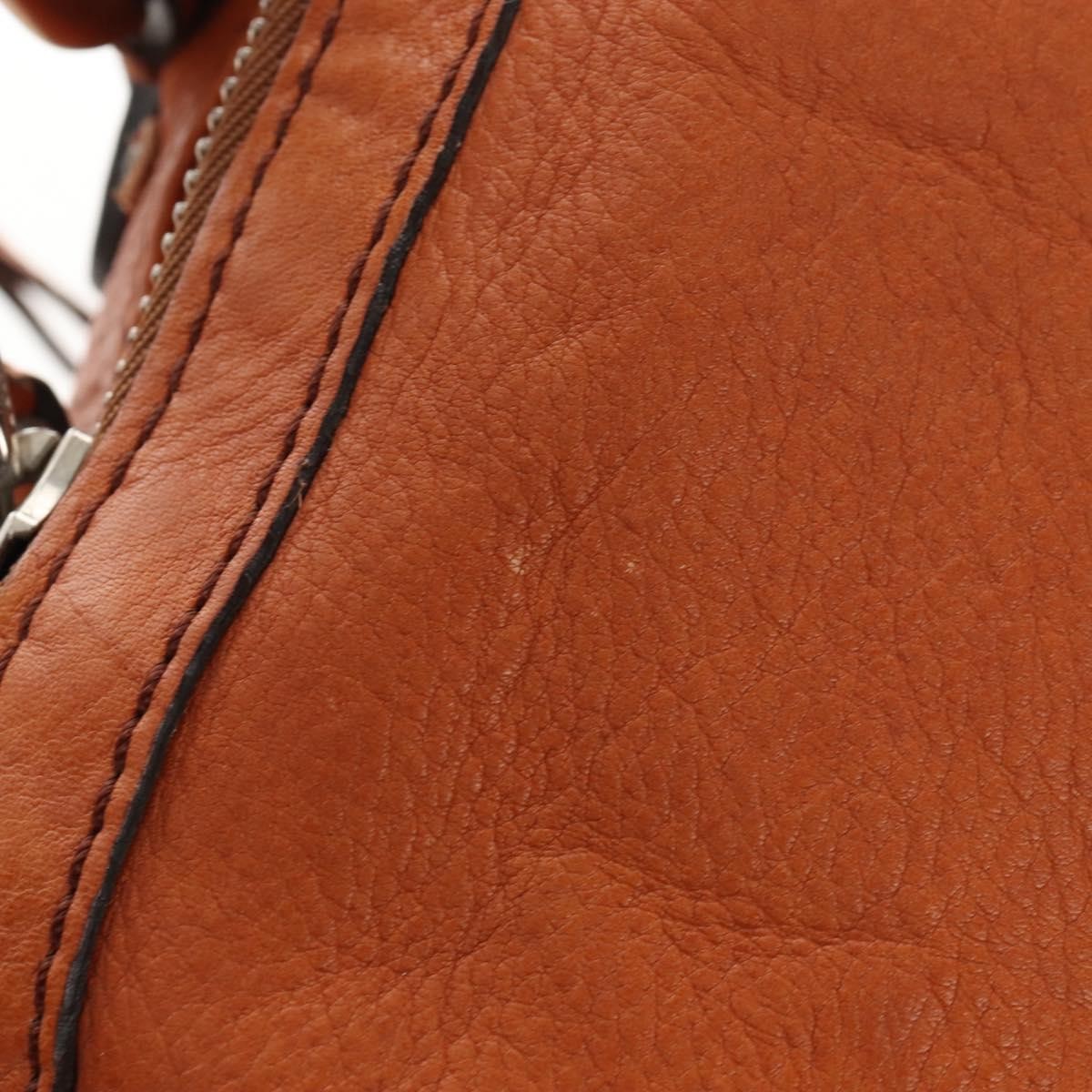 Chloe Paddington Lock Leather Orange Leather Handbag (Pre-Owned)