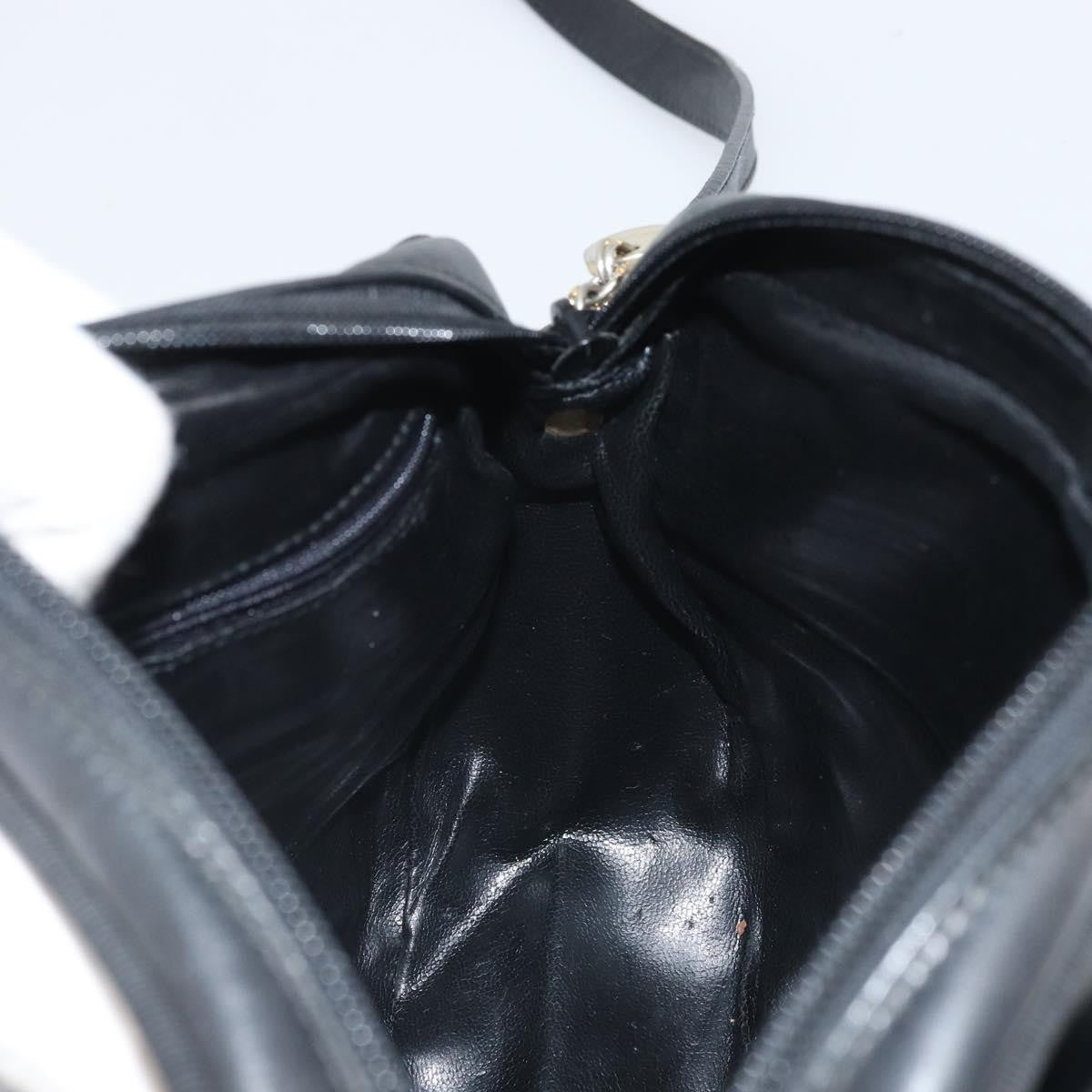 Salvatore Ferragamo Vara Bow Camera Leather Black Leather Shoulder Bag Bag (Pre-Owned)