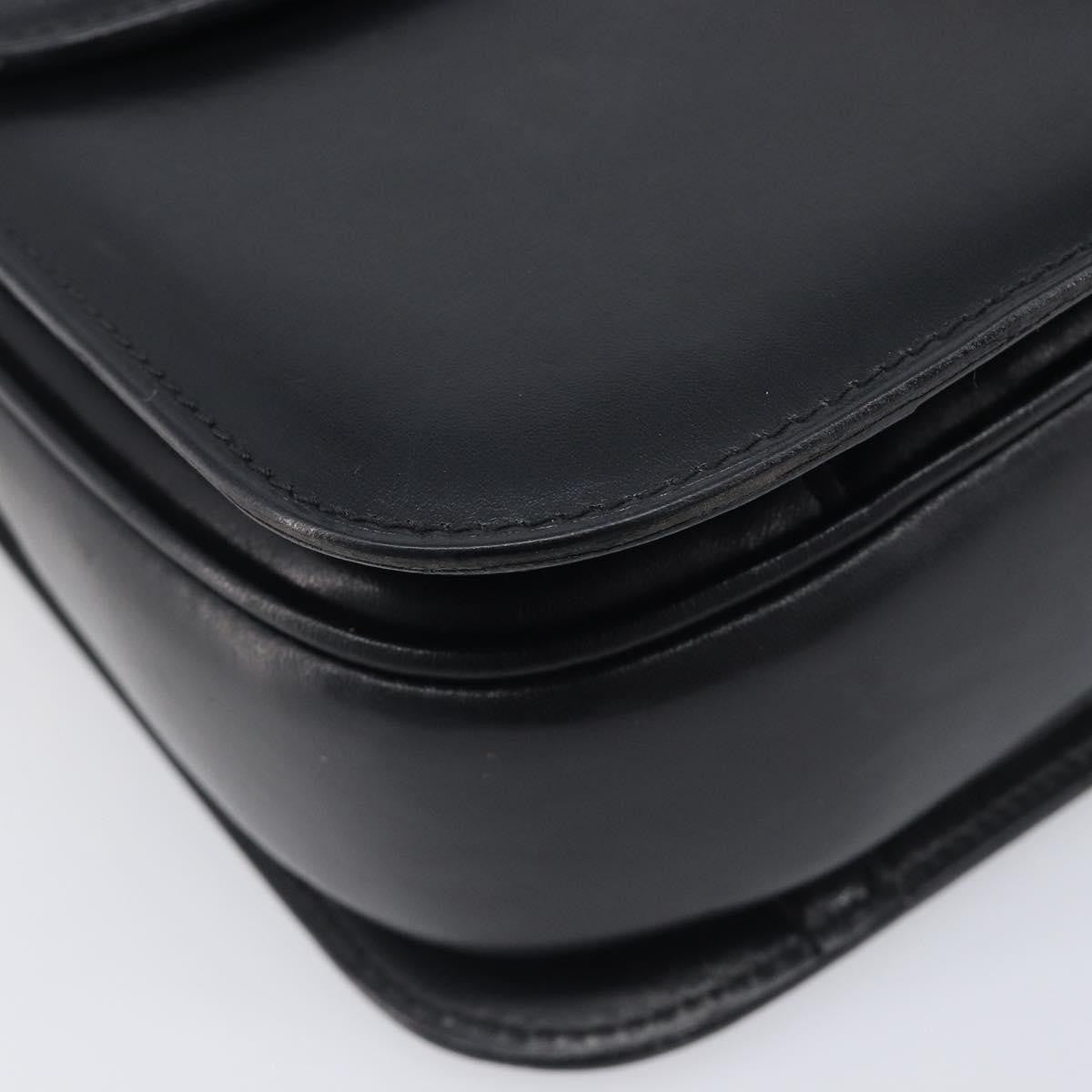 Celine Horse Carriage Leather Black Leather Shoulder Bag Bag (Pre-Owned)