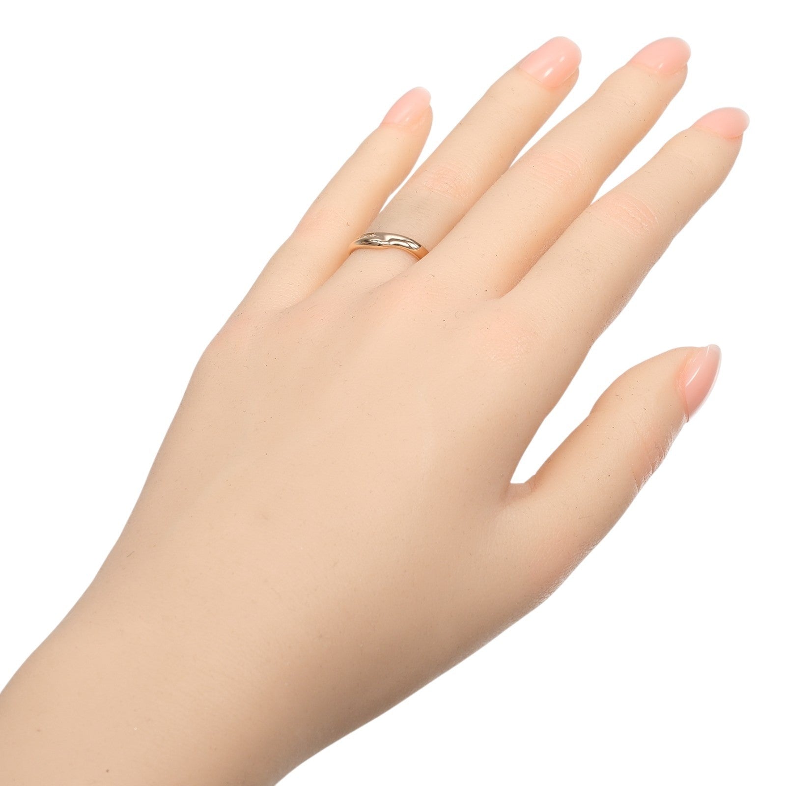 Tiffany & Co. Elsa Peretti Band Rose Gold With Diamonds Gold Pink_Gold Ring Jewelry (Pre-Owned)
