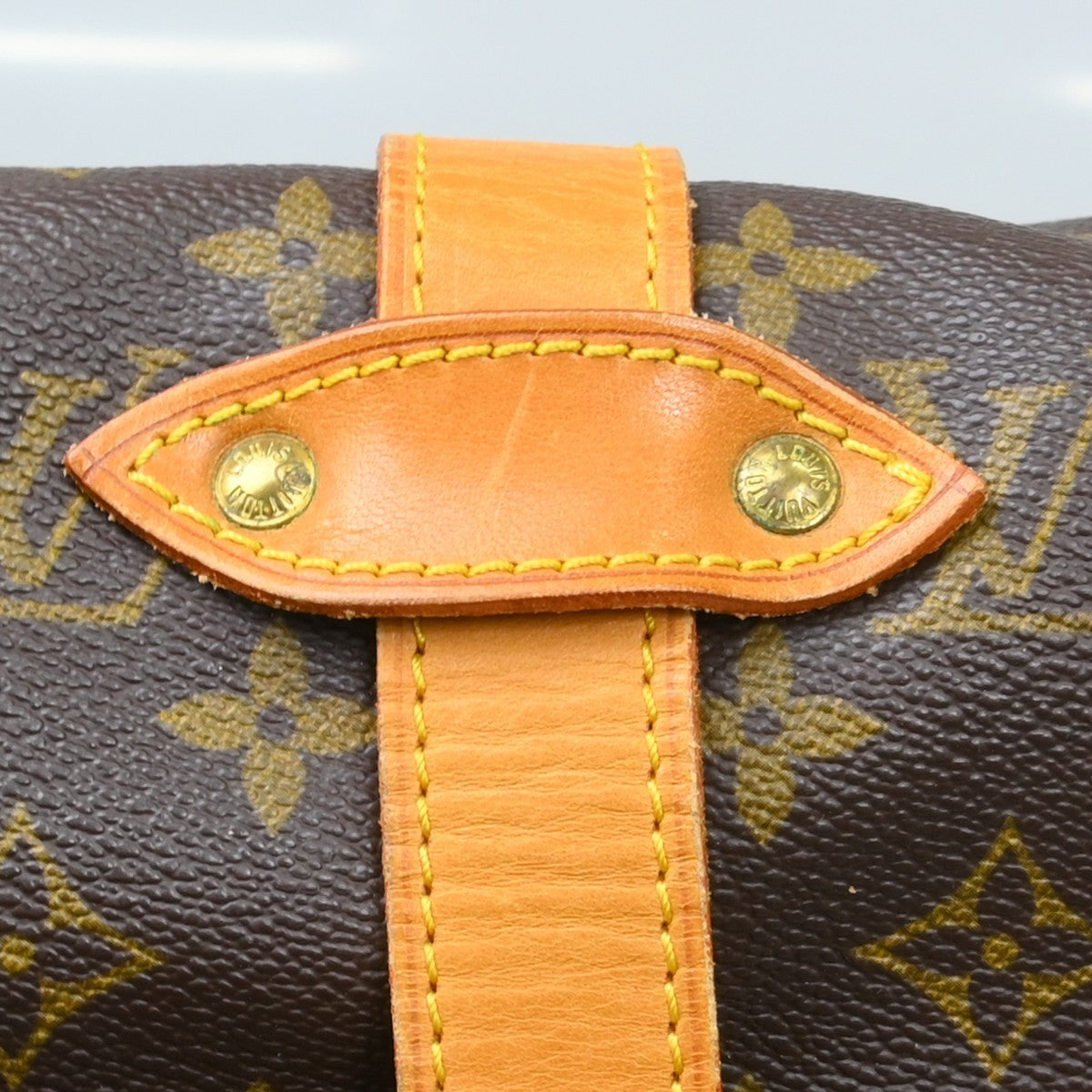 Louis Vuitton Saumur Monogram Canvas Brown Canvas Shoulder Bag Bag (Pre-Owned)