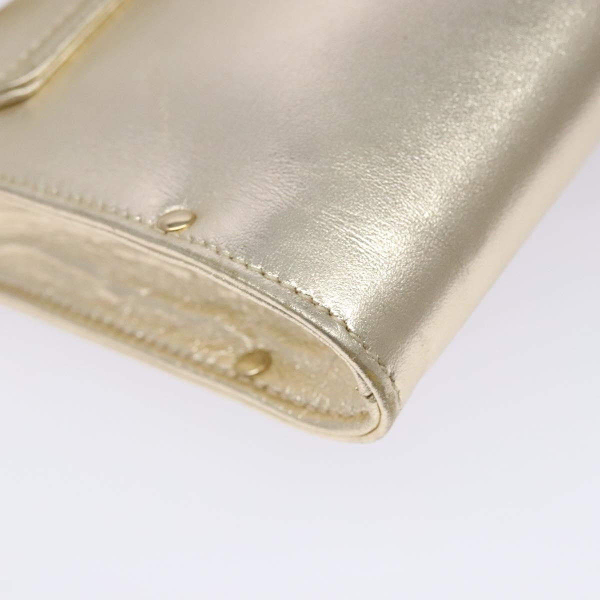 Salvatore Ferragamo Gancini Leather Gold Leather Shoulder Bag Bag (Pre-Owned)