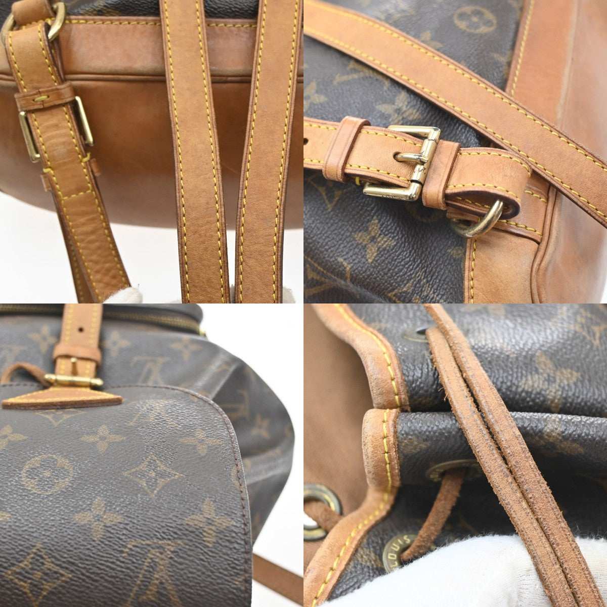 Louis Vuitton Montsouris Monogram Brown Canvas Backpack Bag (Pre-Owned)