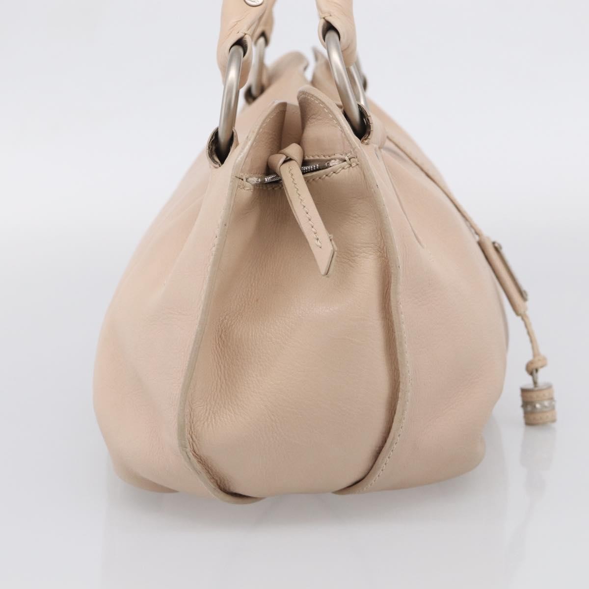 Celine Bittersweet Leather Beige Leather Handbag (Pre-Owned)