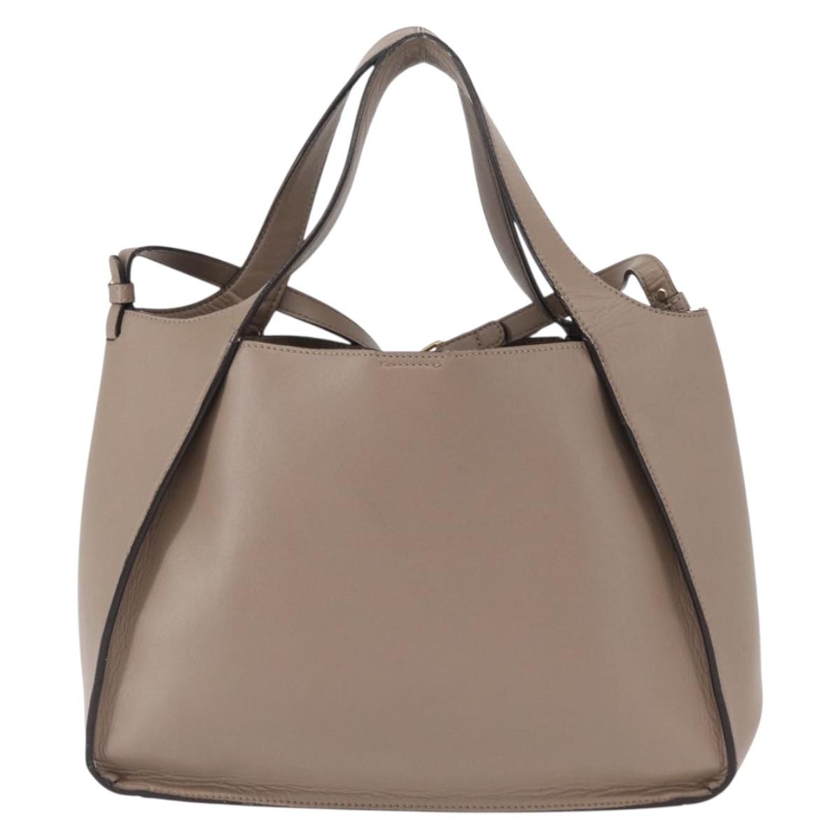 Stella Mccartney Alter Perforated Faux Leather Beige Synthetic Tote Bag Bag (Pre-Owned)