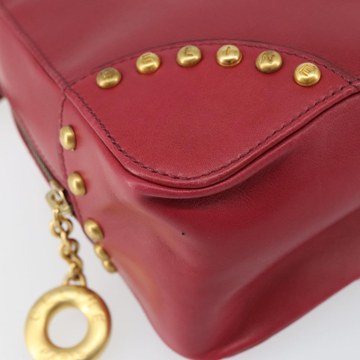 Celine Handbag Leather Red Leather Handbag (Pre-Owned)