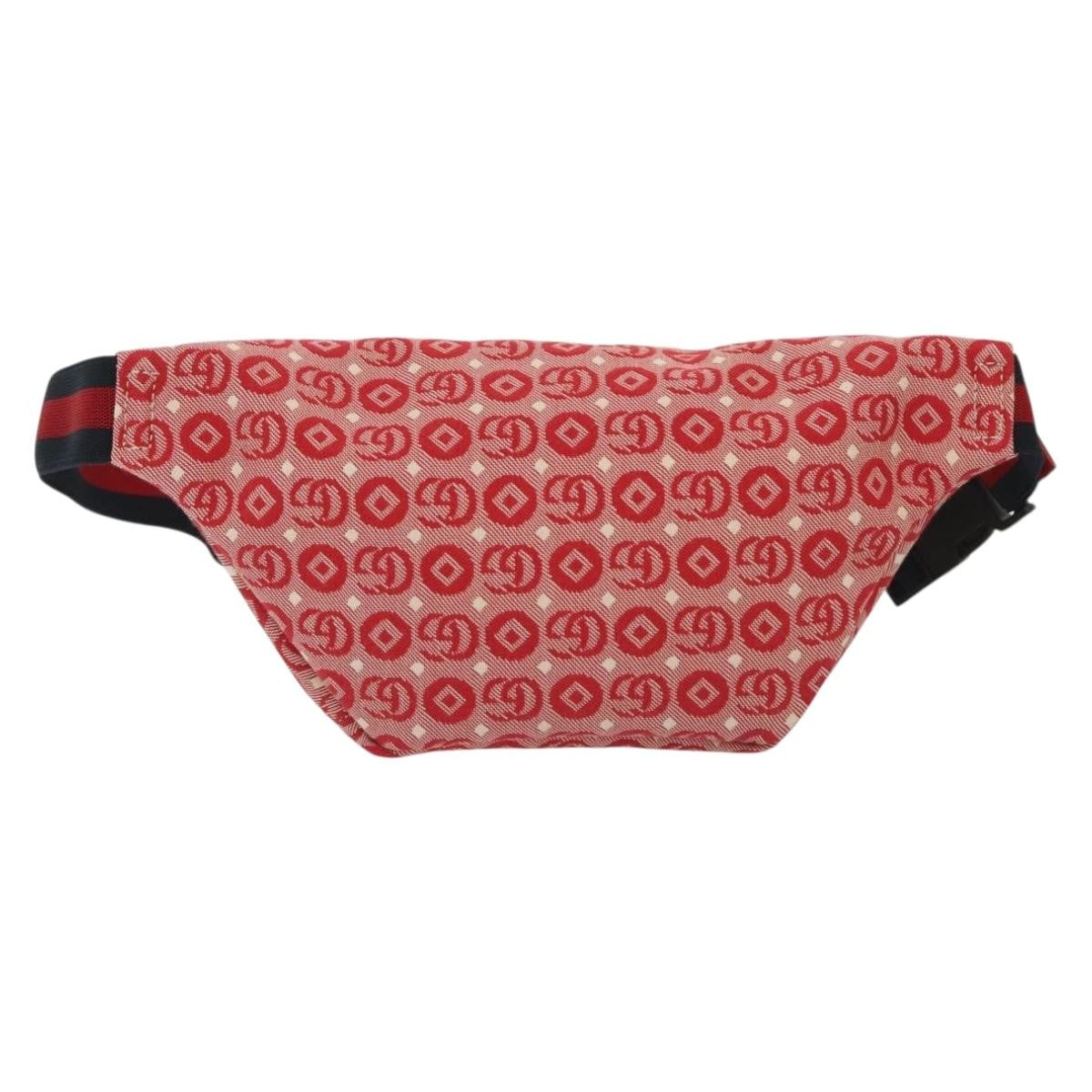 Gucci Children's Belt Printed Gg Coated Canvas Red Canvas Handbag (Pre-Owned)