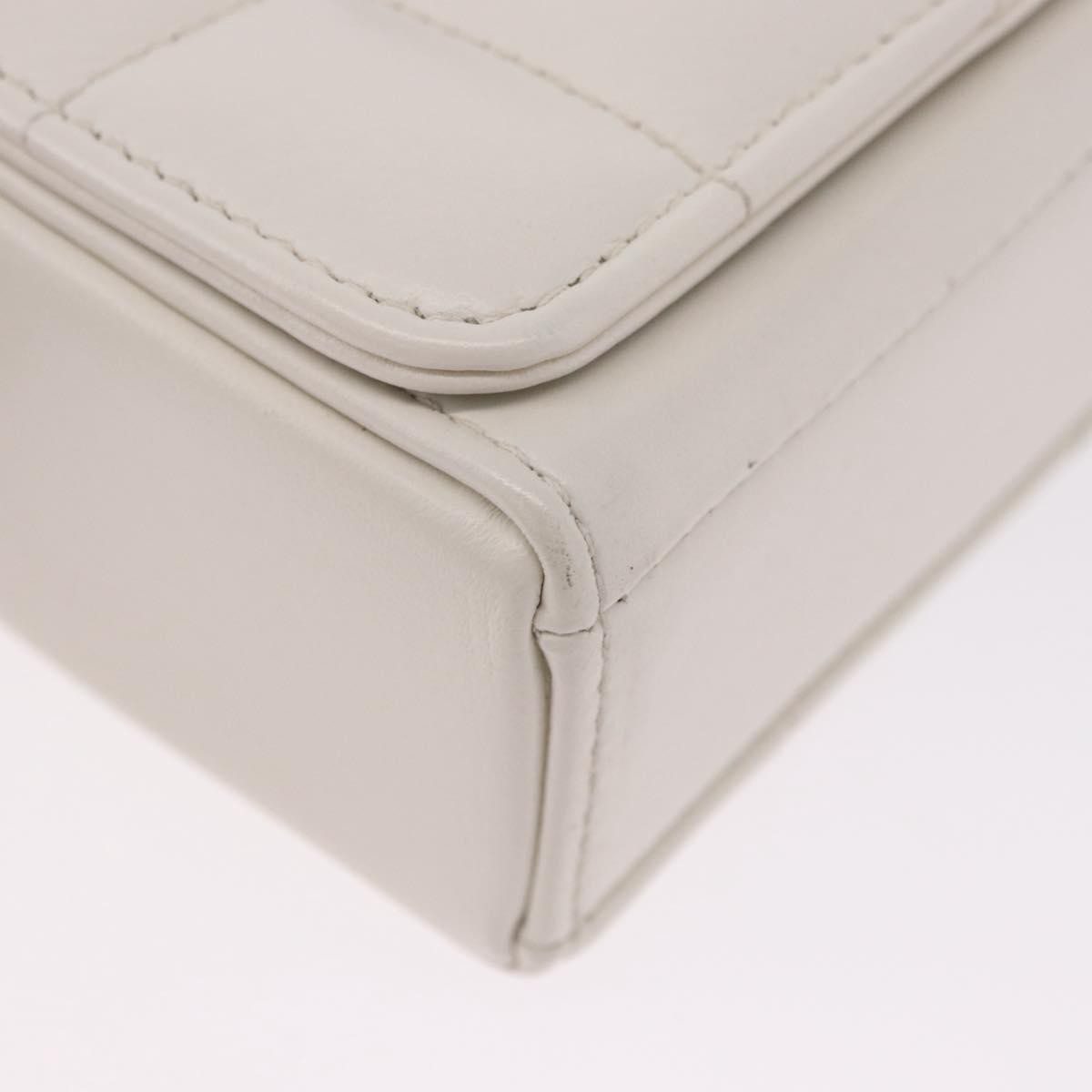 Christian Dior Caro Leather White Leather Handbag (Pre-Owned)