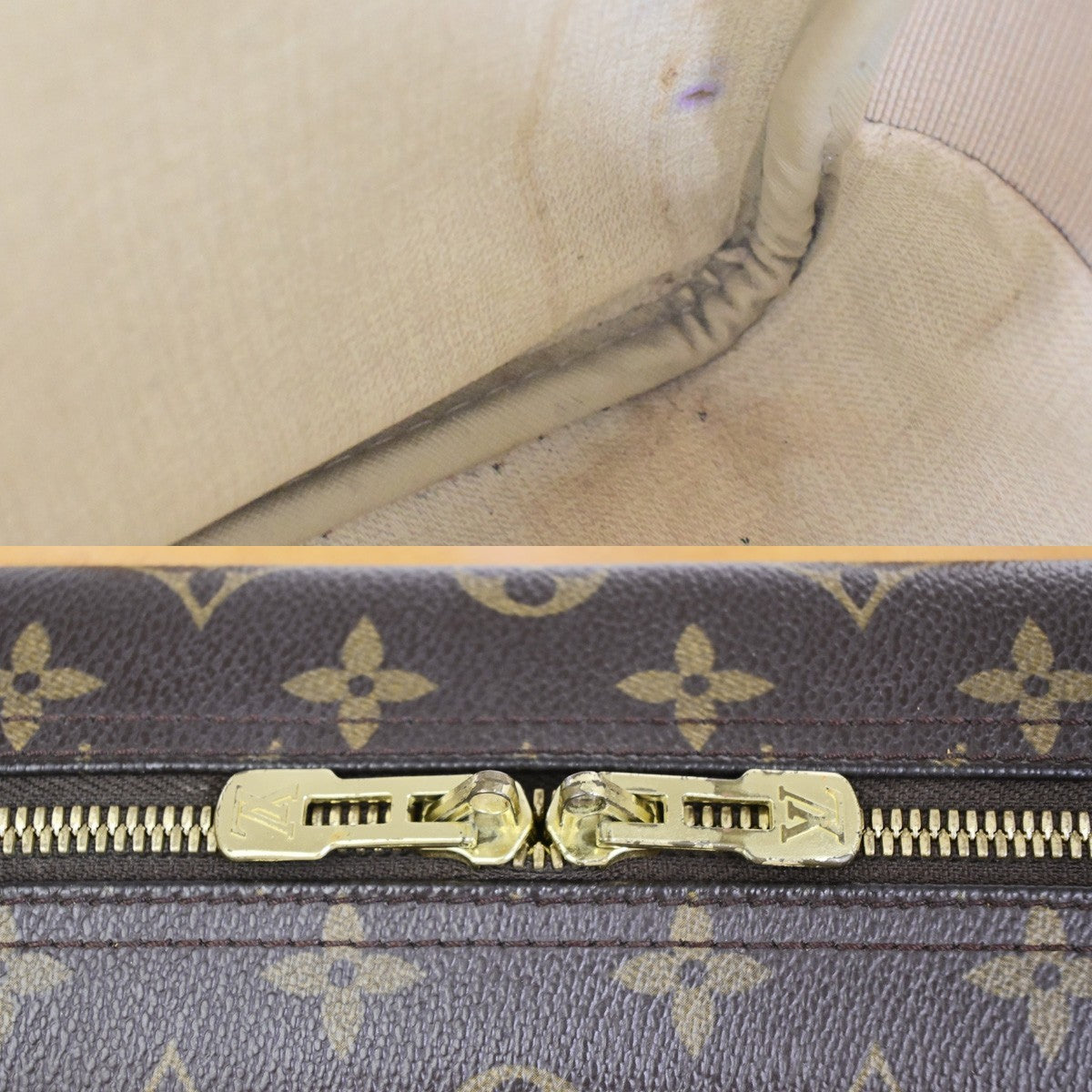 Louis Vuitton Deauville Monogram Canvas Brown Canvas Handbag (Pre-Owned)