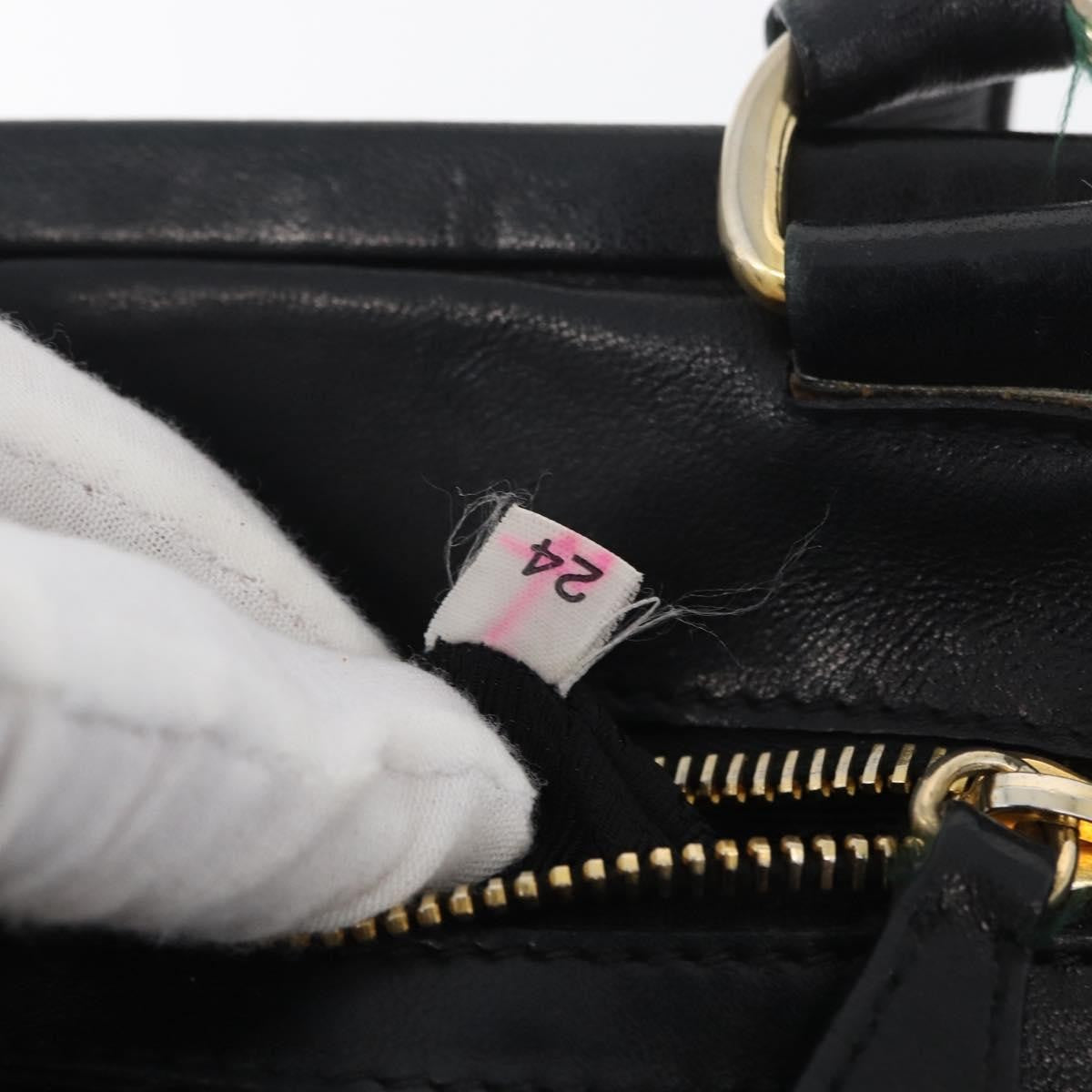 Prada Tote Leather Black Leather Tote Bag Bag (Pre-Owned)