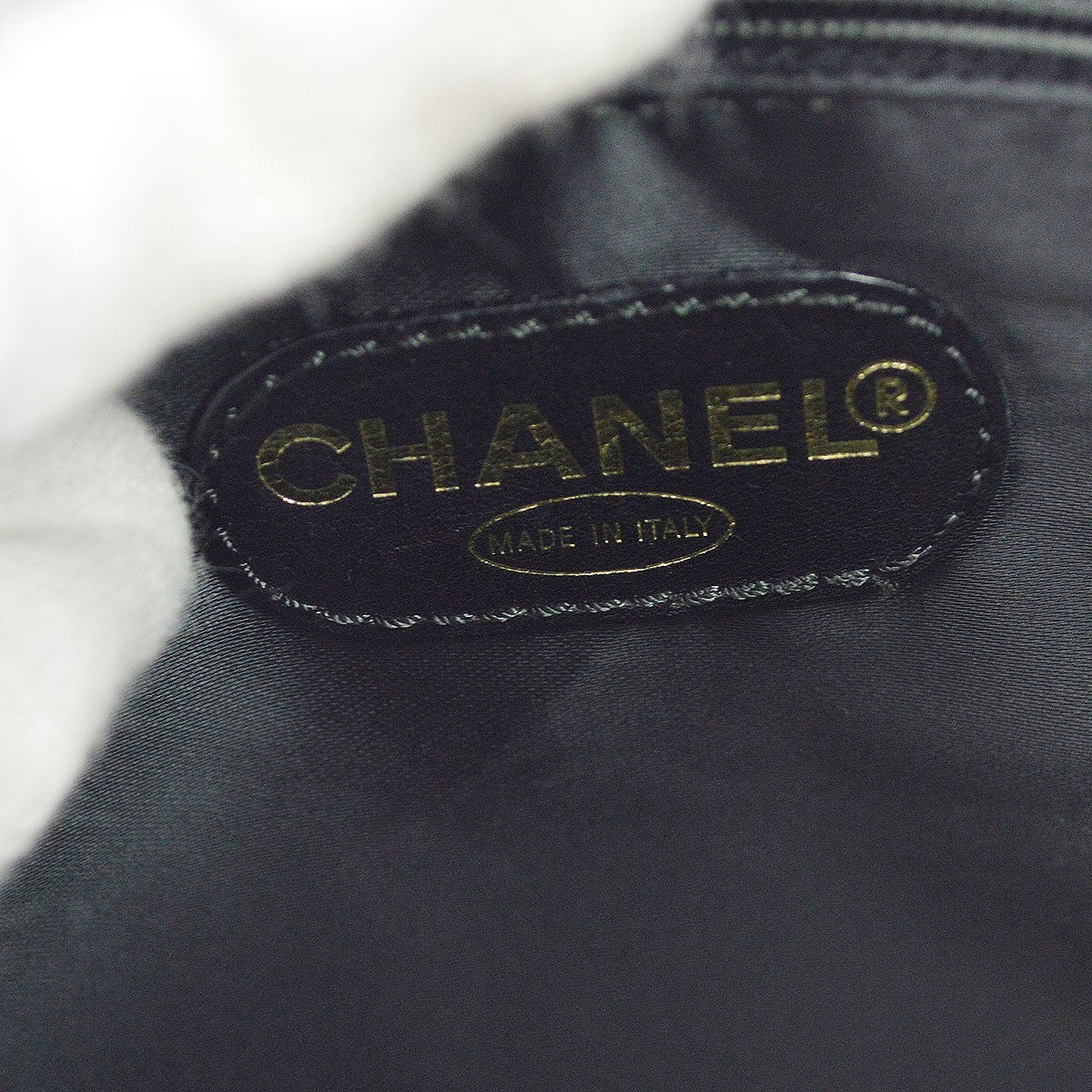 Chanel Vintage Front Pocket Quilted Caviar Black Leather Shoulder Bag Bag (Pre-Owned)