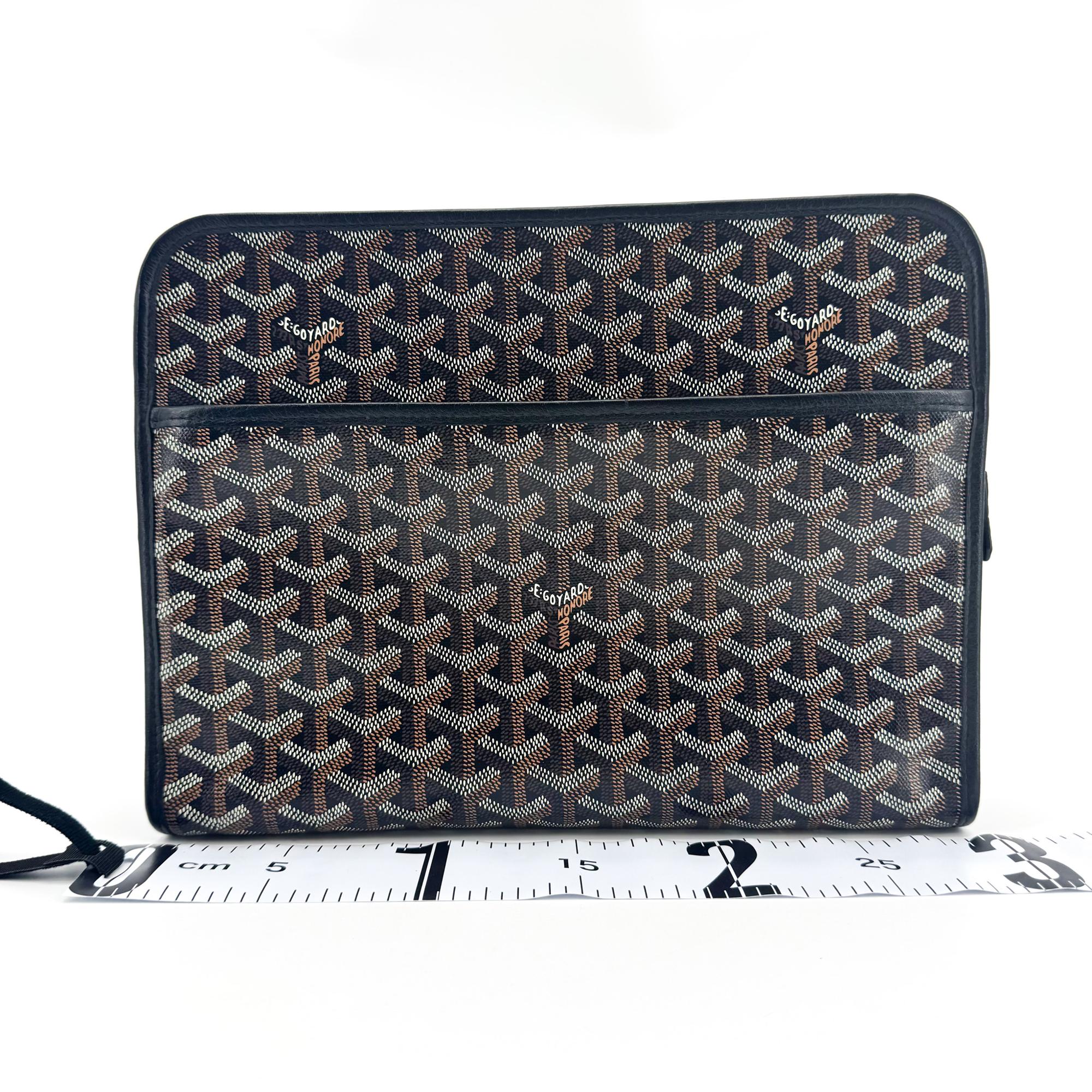 Goyard Jouvence Toiletry Coated Canvas Black Canvas Clutche & Pouche Bag (Pre-Owned)