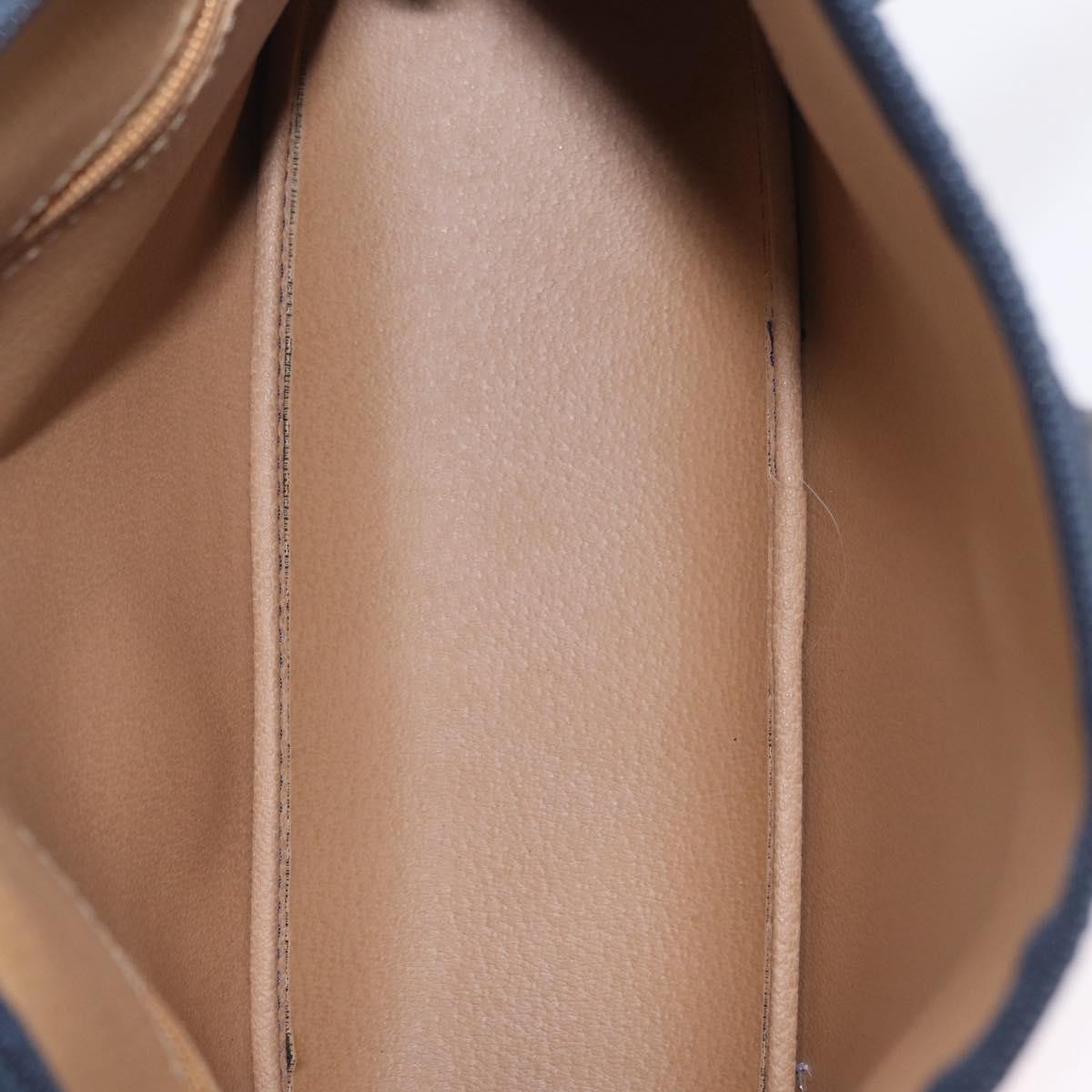 Christian Dior Trotter Canvas Navy Canvas Handbag (Pre-Owned)