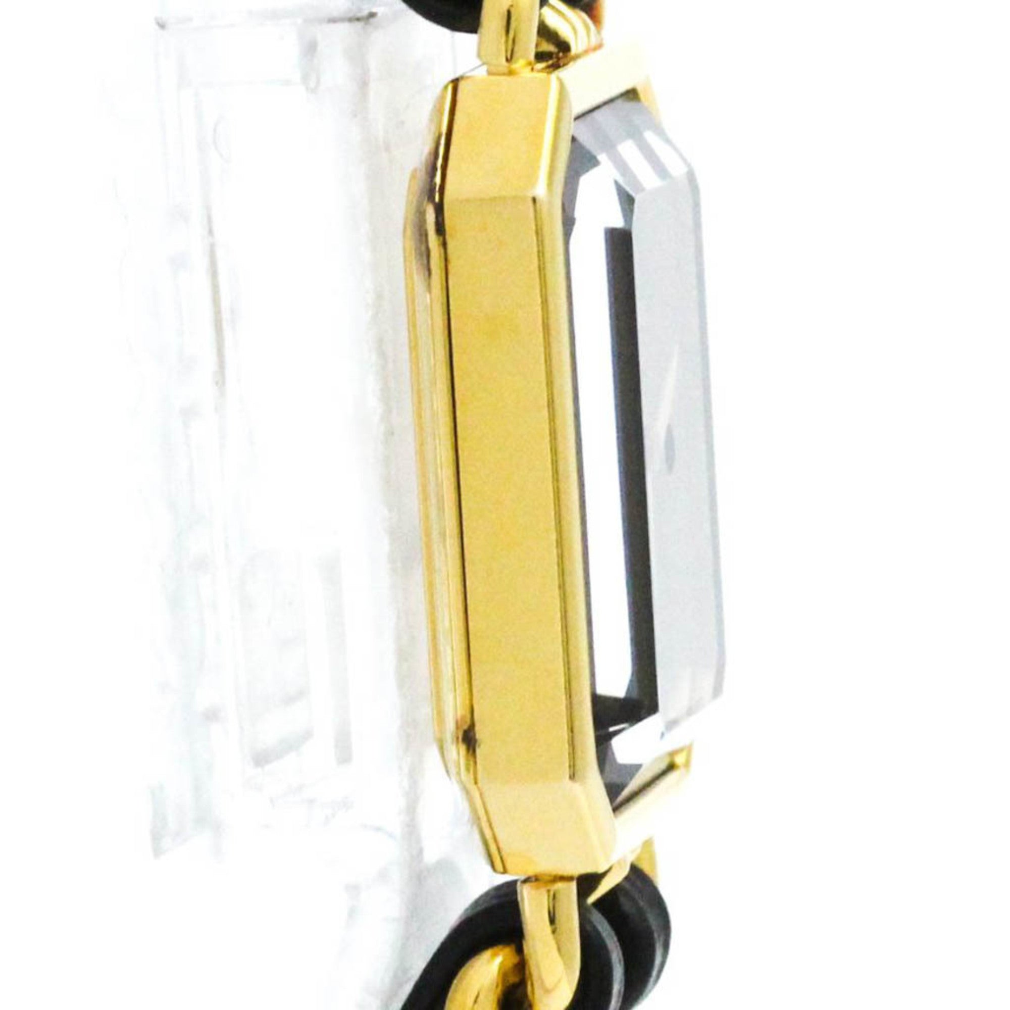 Chanel Premiere Rock Quartz Plated Metal And Leather Watch (Pre-Owned)