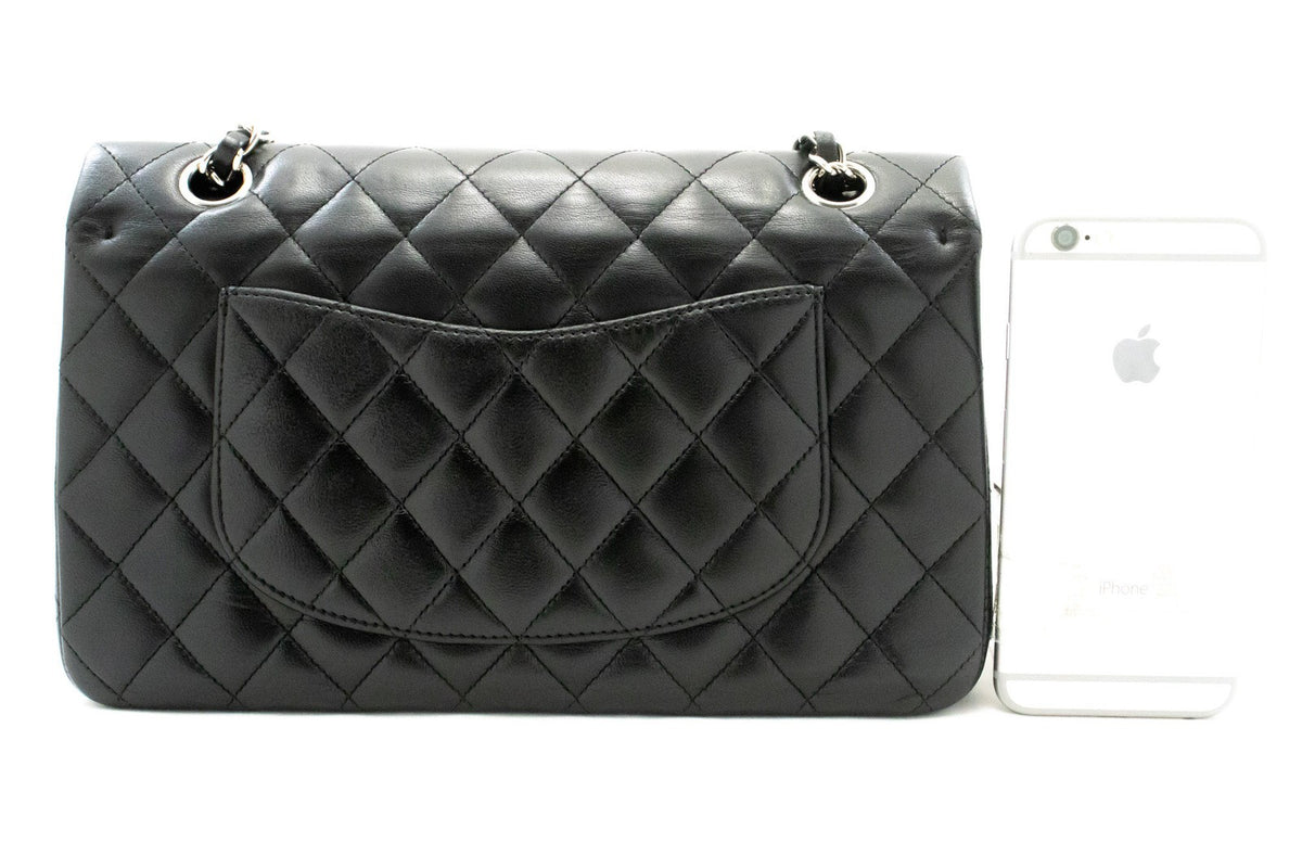 Chanel Classic Bowler Quilted Caviar Black Leather Handbag (Pre-Owned)