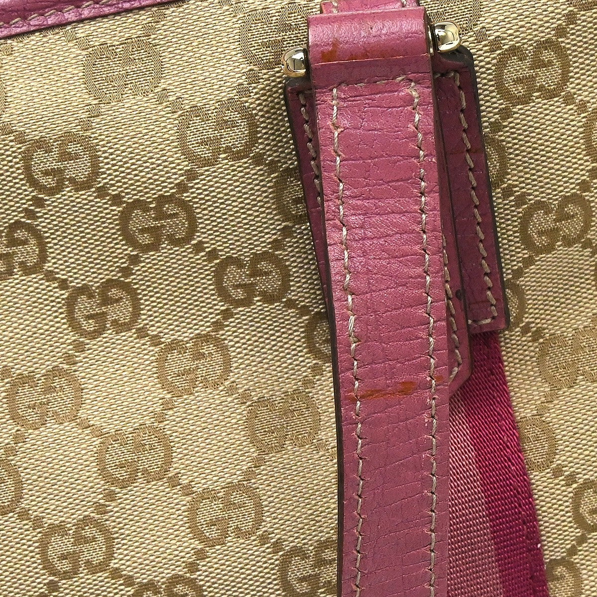 Gucci Tote Gg Canvas And Leather Beige Canvas Tote Bag Bag (Pre-Owned)