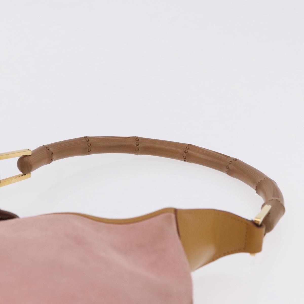 Gucci Bamboo Jackie Suede Pink Suede Handbag (Pre-Owned)