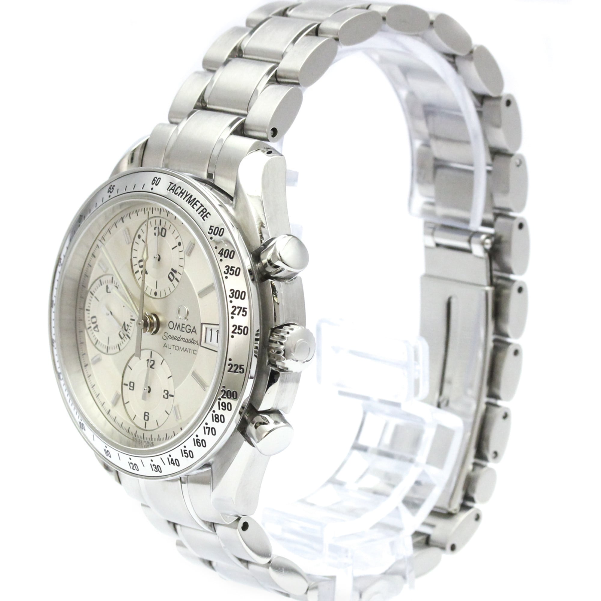 Omega Speedmaster Date Chronograph Automatic Stainless Steel Watch (Pre-Owned)