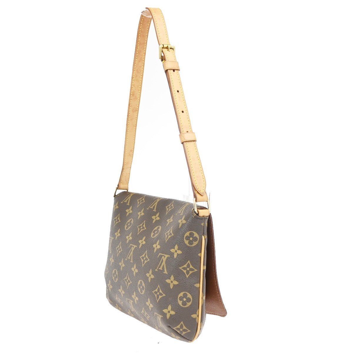 Louis Vuitton Musette Tango Monogram Canvas Brown Canvas Handbag (Pre-Owned)