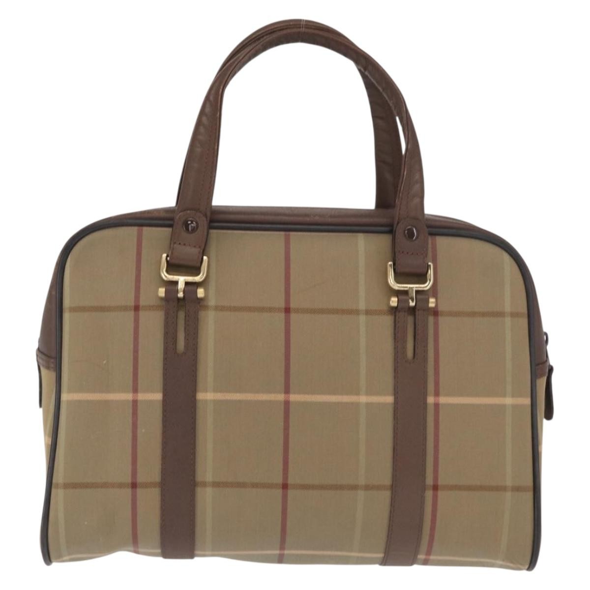 Burberry Nova Canvas Khaki Canvas Handbag (Pre-Owned)