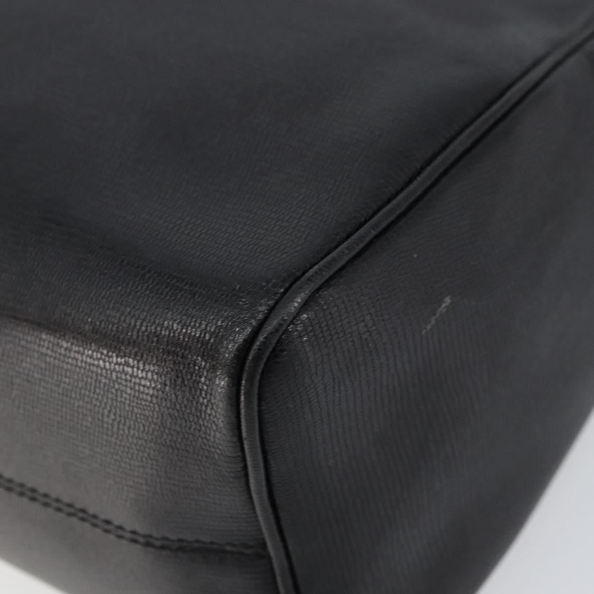Celine Circle Logo Leather Black Leather Shoulder Bag Bag (Pre-Owned)