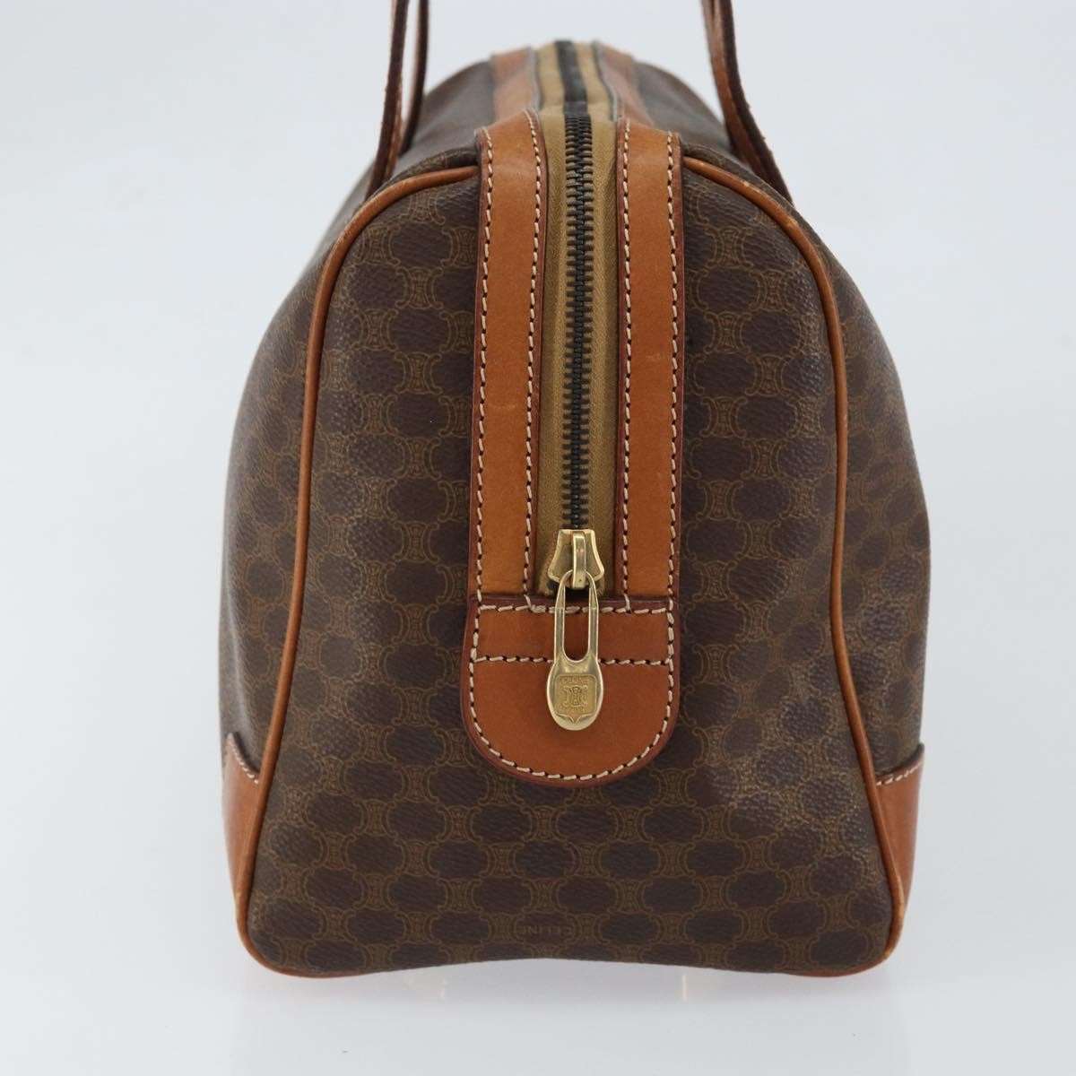 Celine Macadam Macadam With Leather Brown Canvas Shoulder Bag Bag (Pre-Owned)