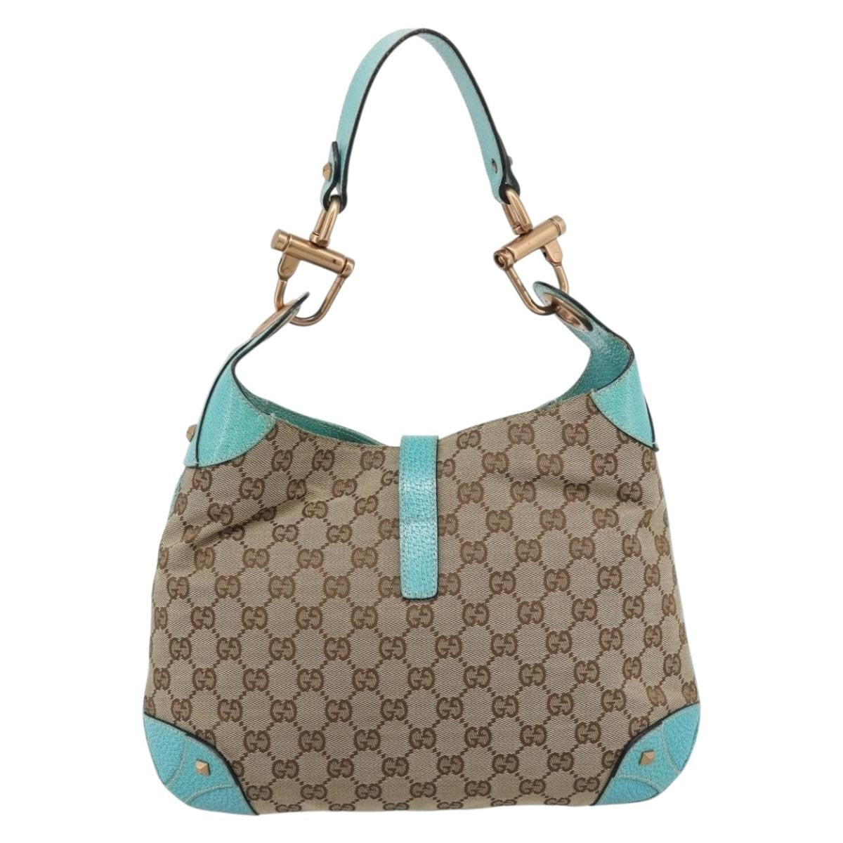 Gucci Jackie Canvas Brown Canvas Handbag (Pre-Owned)