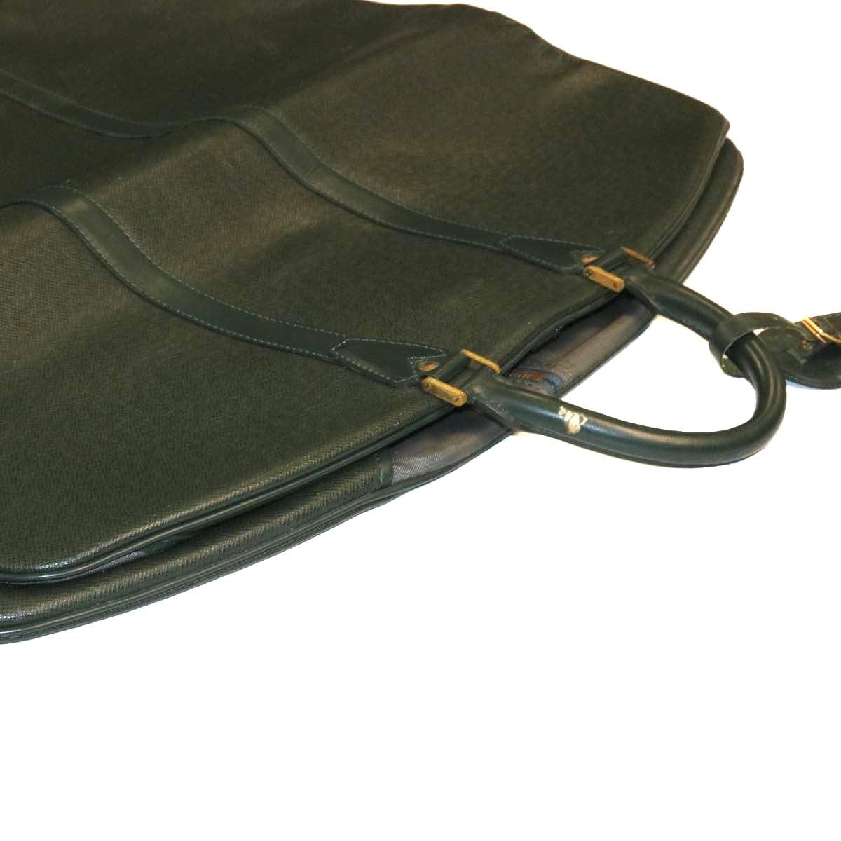 Louis Vuitton Vintage Garment Cover Monogram Canvas Green Leather Travel Bag Bag (Pre-Owned)