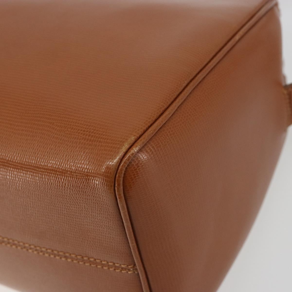 Celine Vintage Circle Logo Leather Brown Leather Shoulder Bag Bag (Pre-Owned)