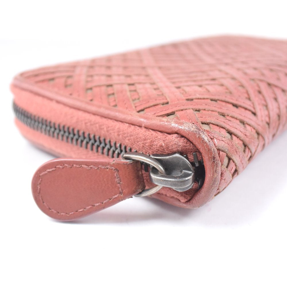Bottega Veneta Intrecciato Brown Leather Wallet  (Pre-Owned)