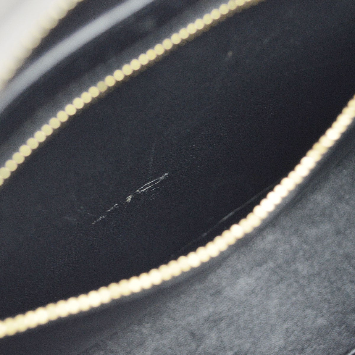 Saint Laurent Monogram Cabas Leather Gray Leather Tote Bag Bag (Pre-Owned)