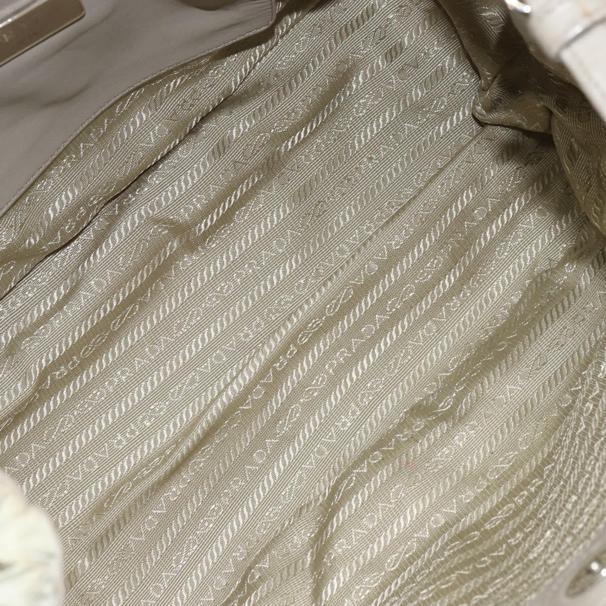 Prada Gaufre Convertible Tote Tessuto Beige Nylon Tote Bag Bag (Pre-Owned)