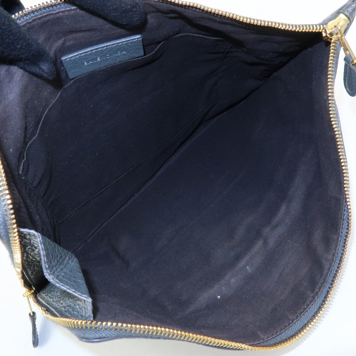 Balenciaga Zip Around Giant Studs Clutch Leather Gray Leather Clutche & Pouche Bag (Pre-Owned)