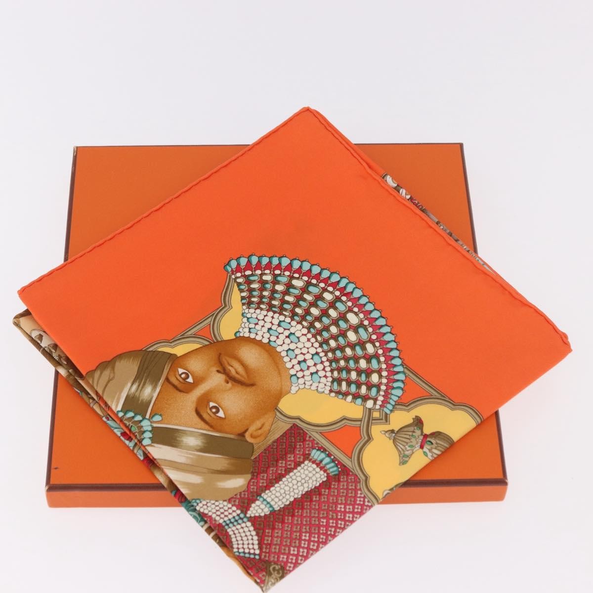 Hermes Carré 90 Silk Multicolor Orange Silk Scarve & Shawl Accessory (Pre-Owned)
