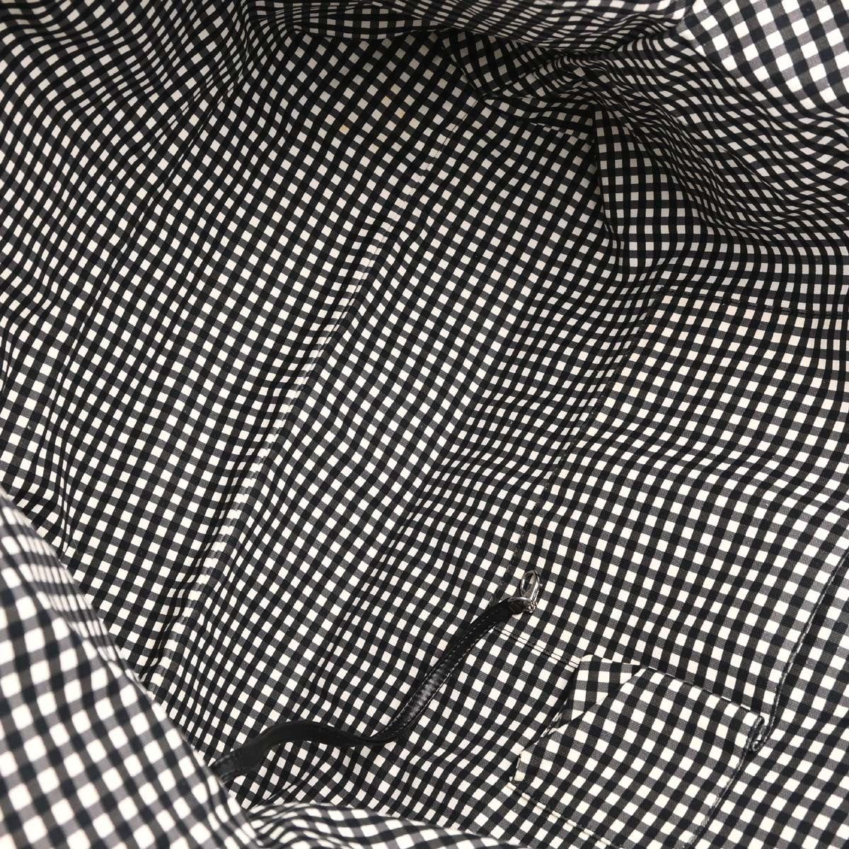 Chanel Weekender Gingham Print Canvas Black Canvas Tote Bag Bag (Pre-Owned)