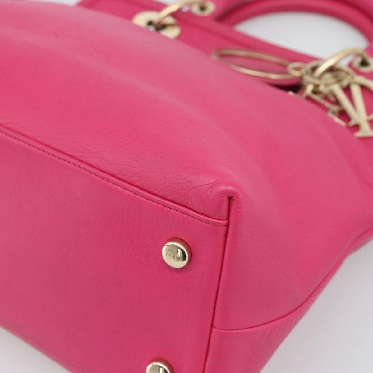 Christian Dior Granville Satchel Leather Pink Leather Handbag (Pre-Owned)