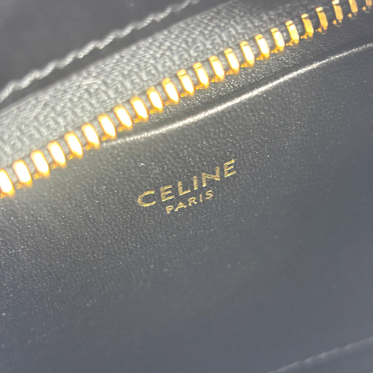 Celine Triomphe Tilly Smooth Calfskin Black Leather Handbag (Pre-Owned)