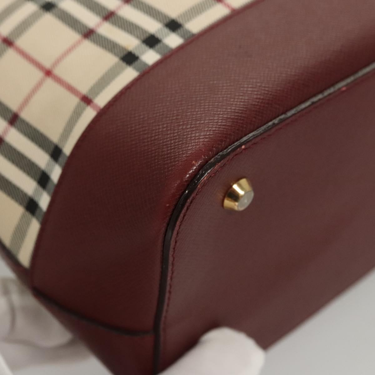 Burberry Nova Check Nova Check Canvas And Leather Beige Canvas Handbag (Pre-Owned)