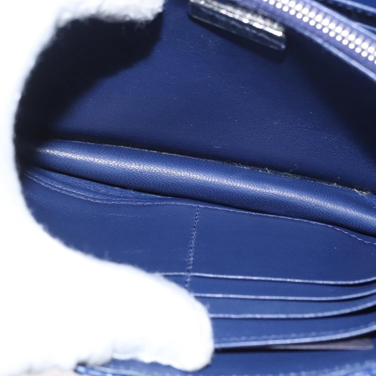 Prada Gaufre Flap Nappa Leather Blue Leather Shoulder Bag Bag (Pre-Owned)