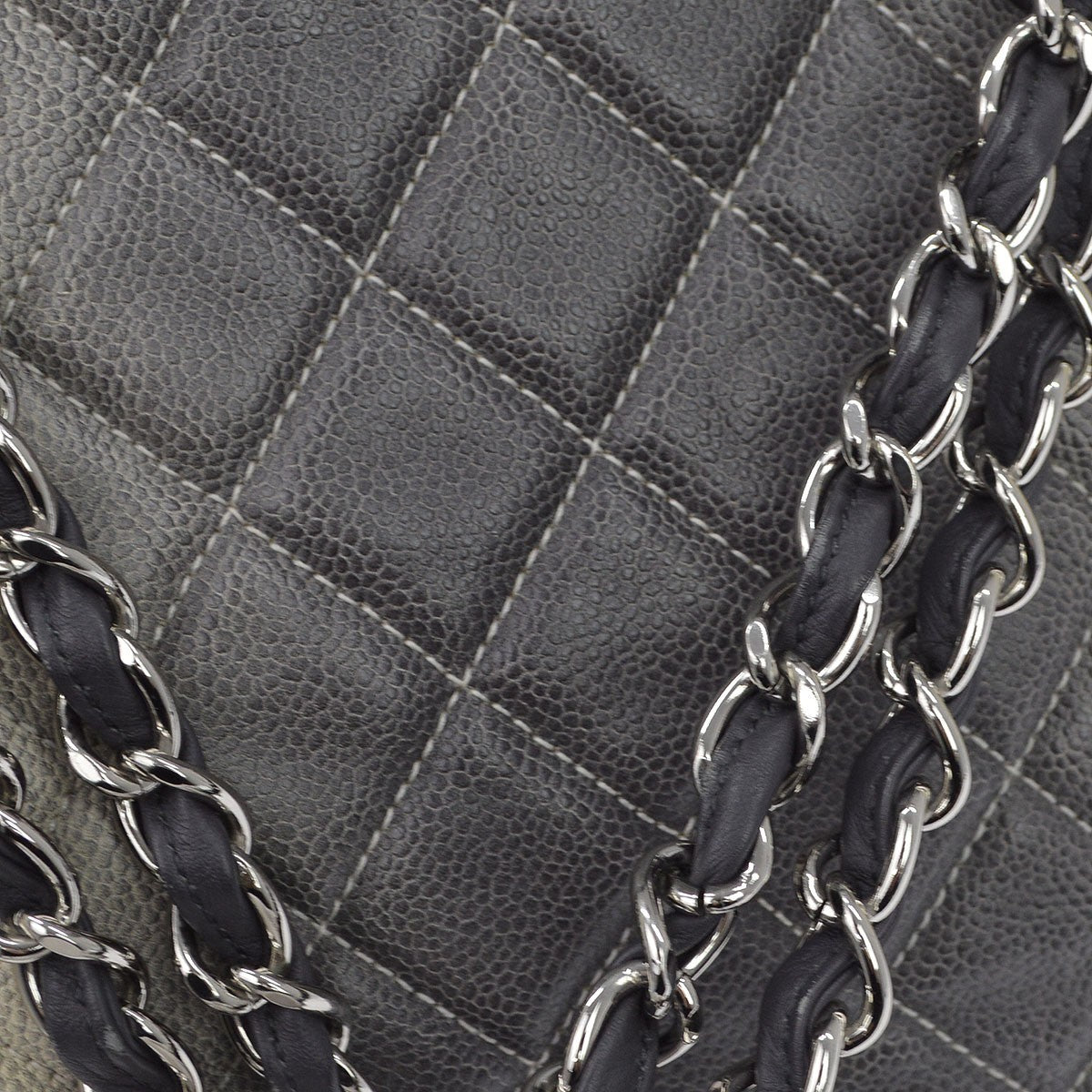 Chanel Cc Charm Shopping Quilted Ombre Caviar Beige Leather Tote Bag Bag (Pre-Owned)