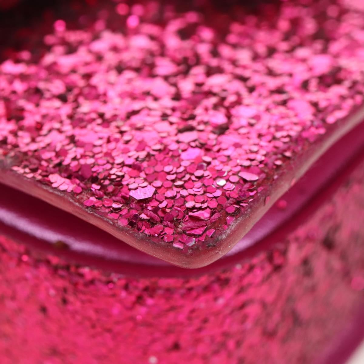 Saint Laurent Lulu Bunny Glitter Pink Leather Shoulder Bag Bag (Pre-Owned)