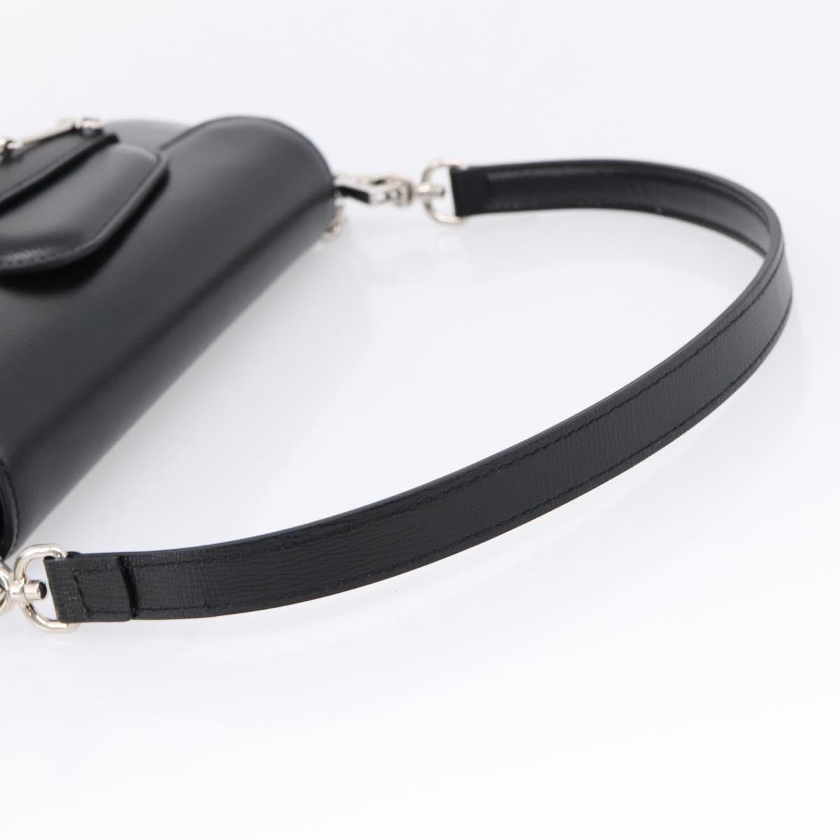 Gucci Horsebit 1955 Asymmetric Leather Black Leather Shoulder Bag Bag (Pre-Owned)